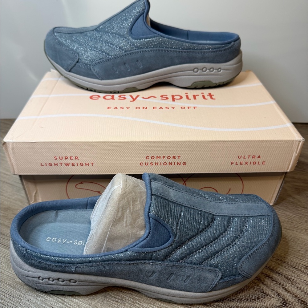Easy Spirit Women's Traveltime Slip-On Mule Walking Sneakers size 8 Wide